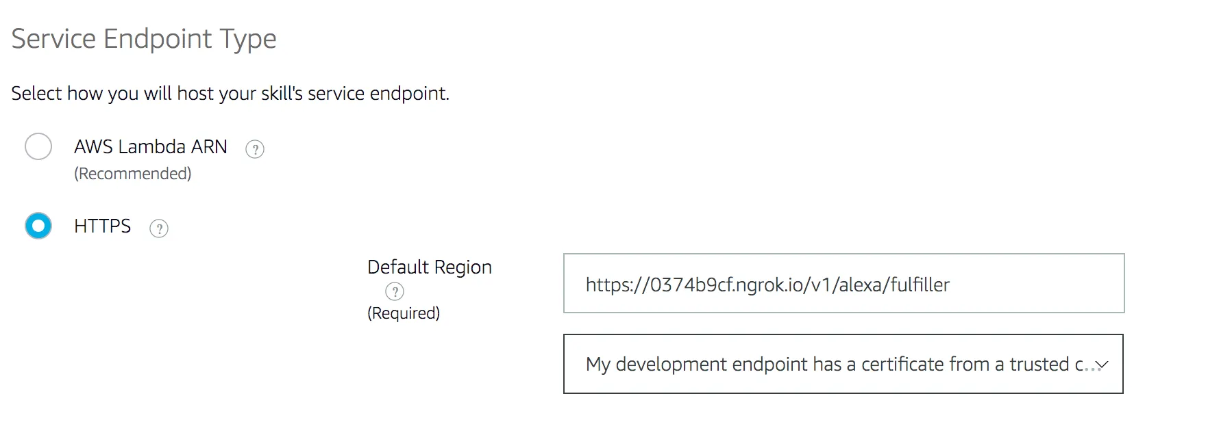 alexa endpoint