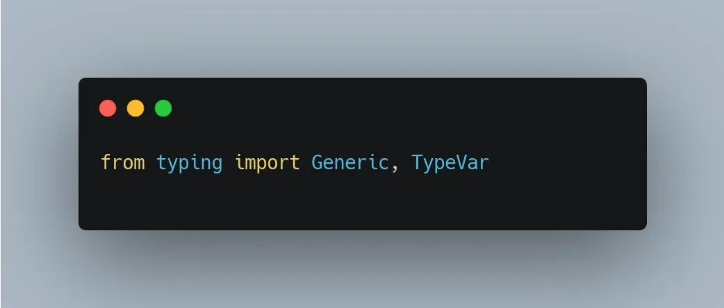 Python typing with Generic and TypeVar